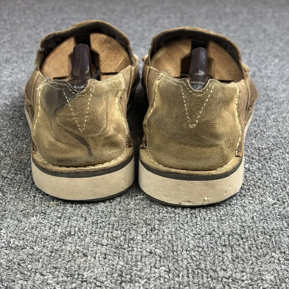 Ariat Shoes Mens 9 D Cruiser Bomber Slip On Beige Leather Moc Toe Casual Comfort